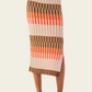 Find Me Now Bodhi Knit Skirt in Orange Block
