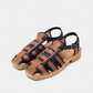 Naguisa Sativa Espadrille - Navy/Leather