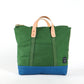 Immodest Cotton Small Zipper Tote - Pine+Ocean