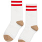 Collegiate Stripe Crew- White