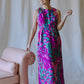 Wild Orchid Floral Silk Gown