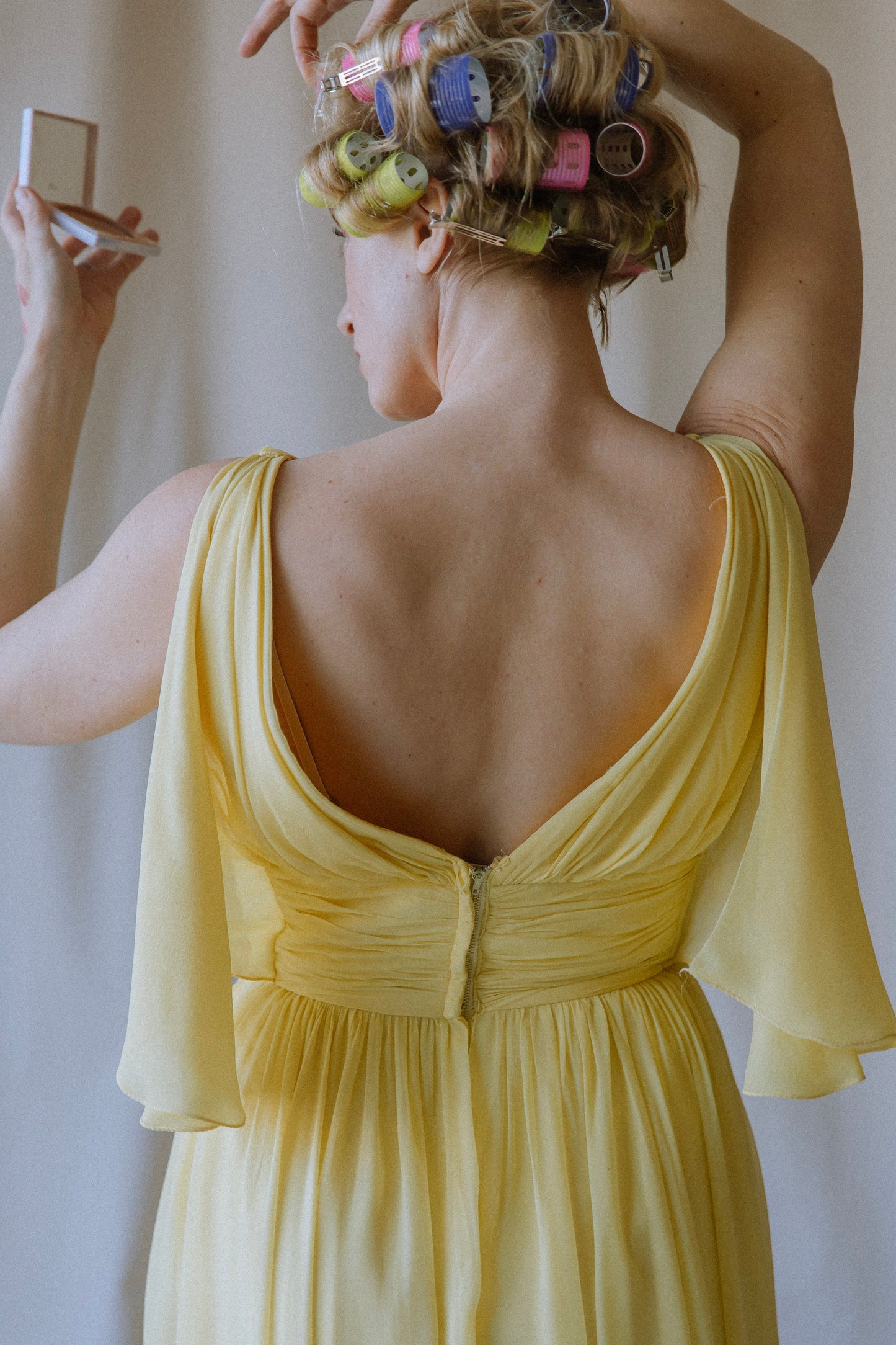 Limoncello Silk Chiffon Party Dress