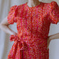Heart-to-Heart Red Silk Dress