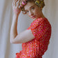 Heart-to-Heart Red Silk Dress