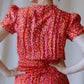 Heart-to-Heart Red Silk Dress