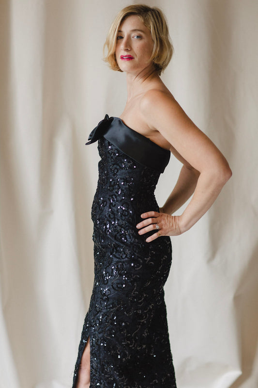 Mike Benet Royale Sequined Gown
