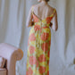 Marigold Floral Linen Gown