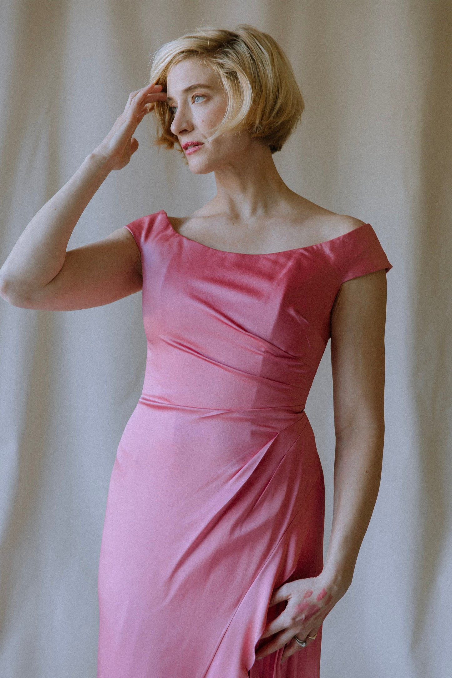 Peony Pink Silk Gown
