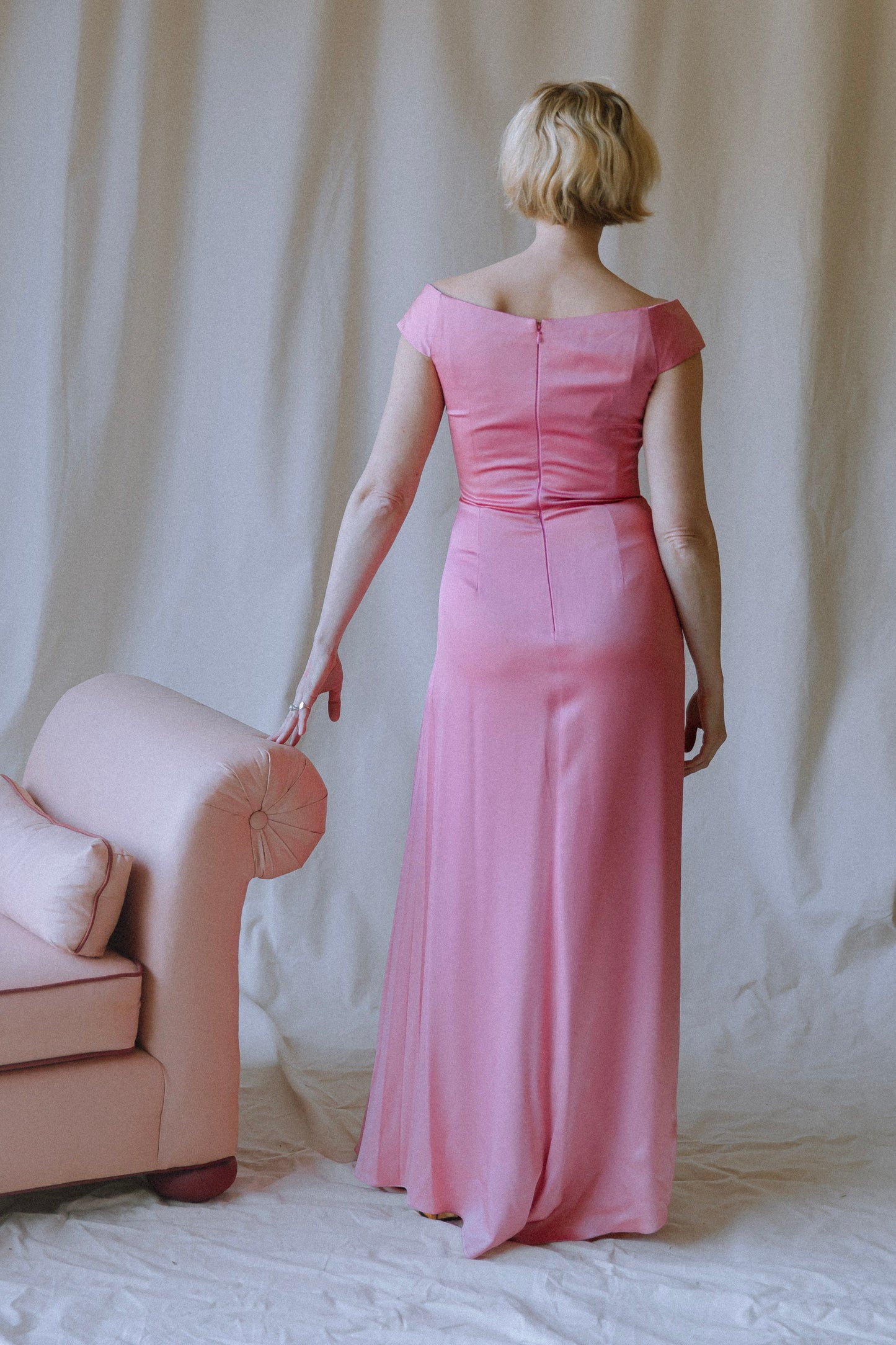 Peony Pink Silk Gown