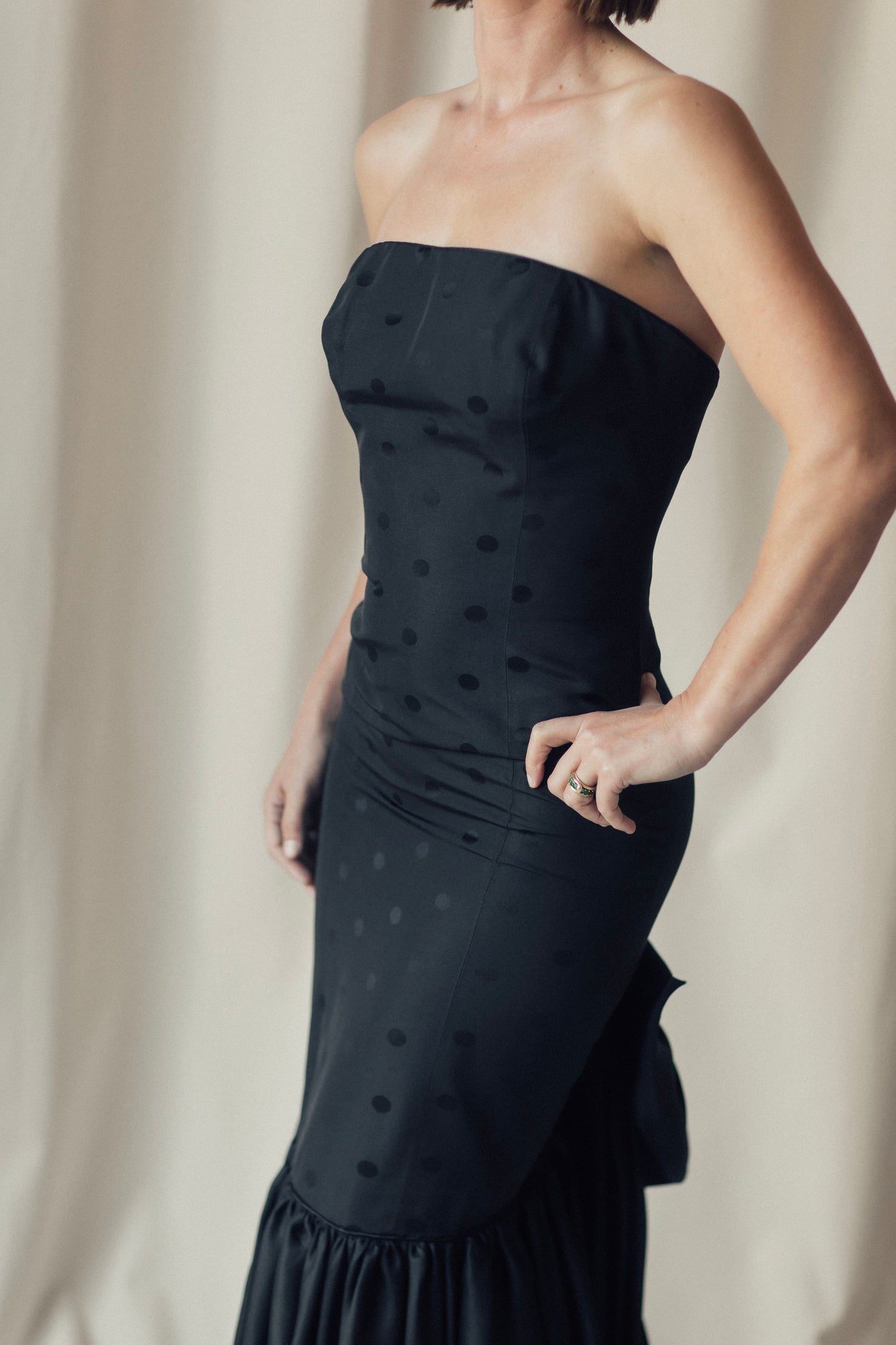 Ungaro Polka Dot Column Gown