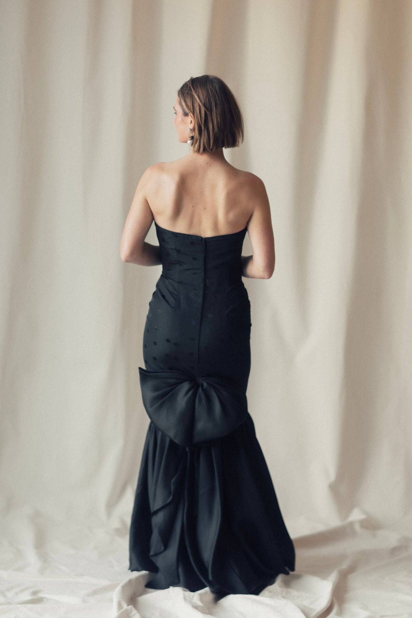 Ungaro Polka Dot Column Gown