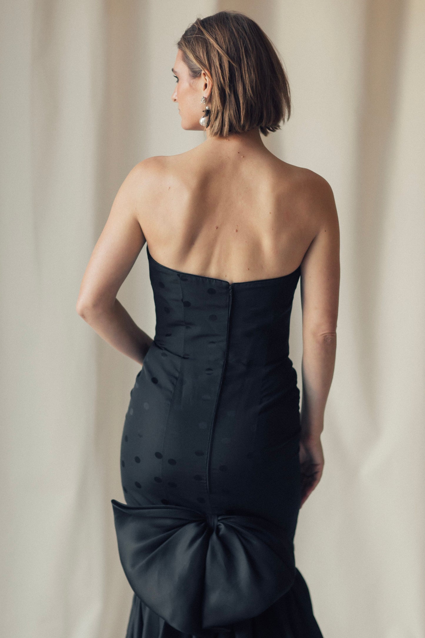 Ungaro Polka Dot Column Gown