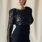 Tina Sequin Ruched Party Dress
