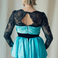 Victor Costa Peplum Velvet Gown