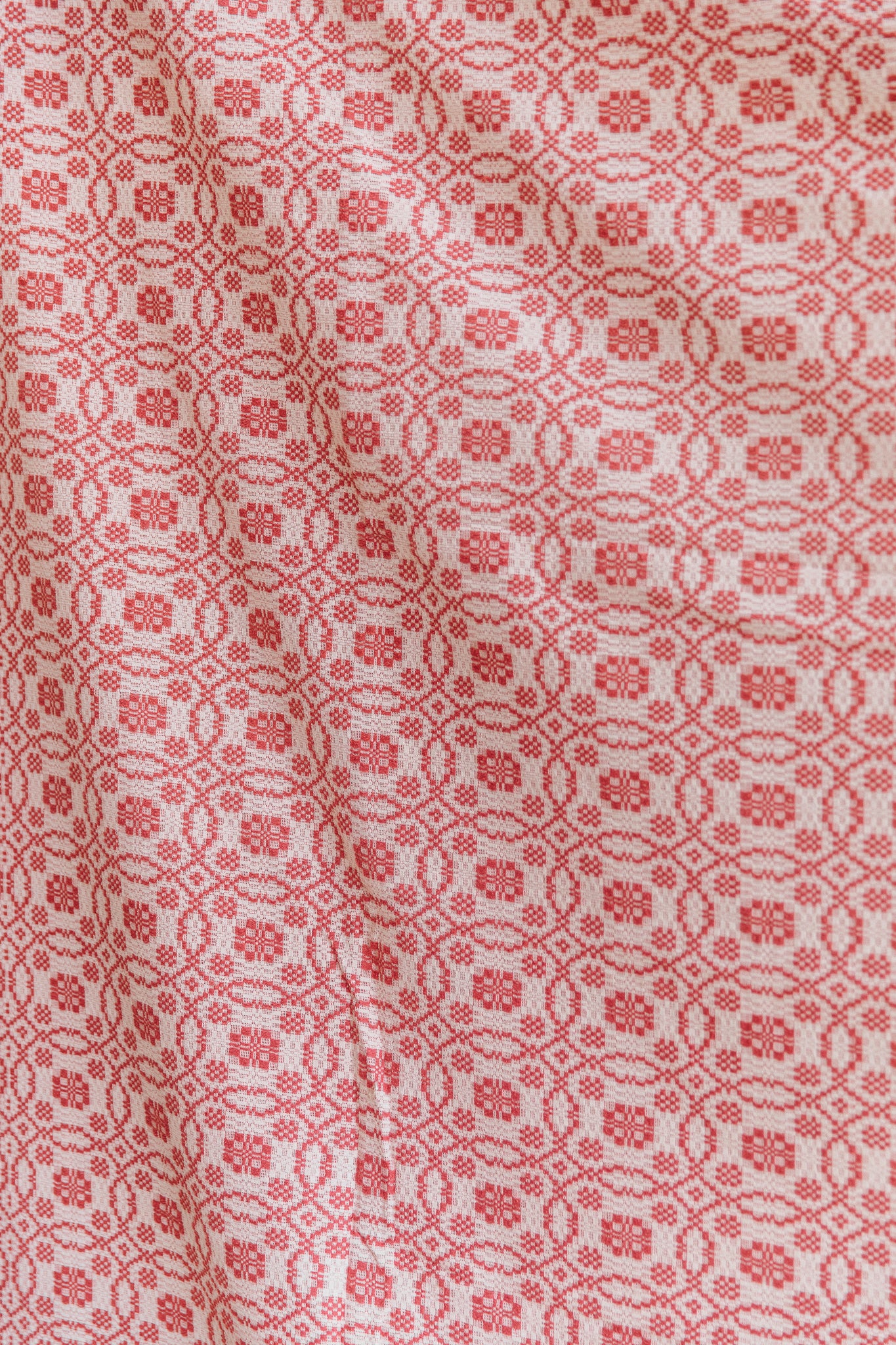 Reproduction Pink Whig Rose Coverlet by Goodwin