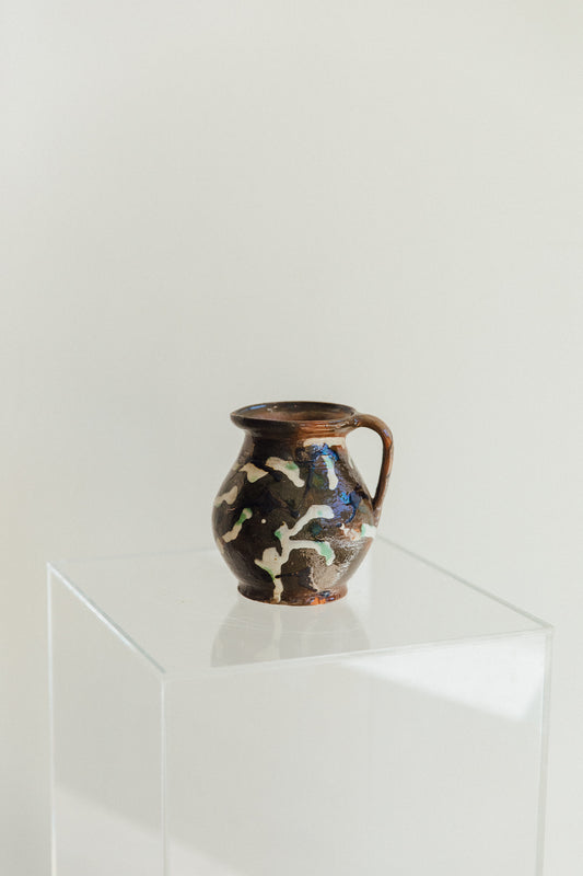Vintage Hungarian Stoneware "Pollock" Pitcher