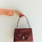 Pirovano Maroon Leather Shoulder Bag