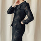 Travilla Black Lace Skirt Suit