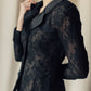 Travilla Black Lace Skirt Suit