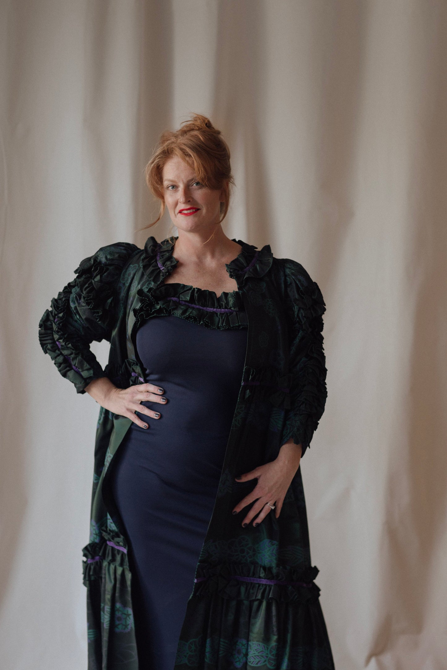 Zandra Rhodes Silk Gown and Coat Set