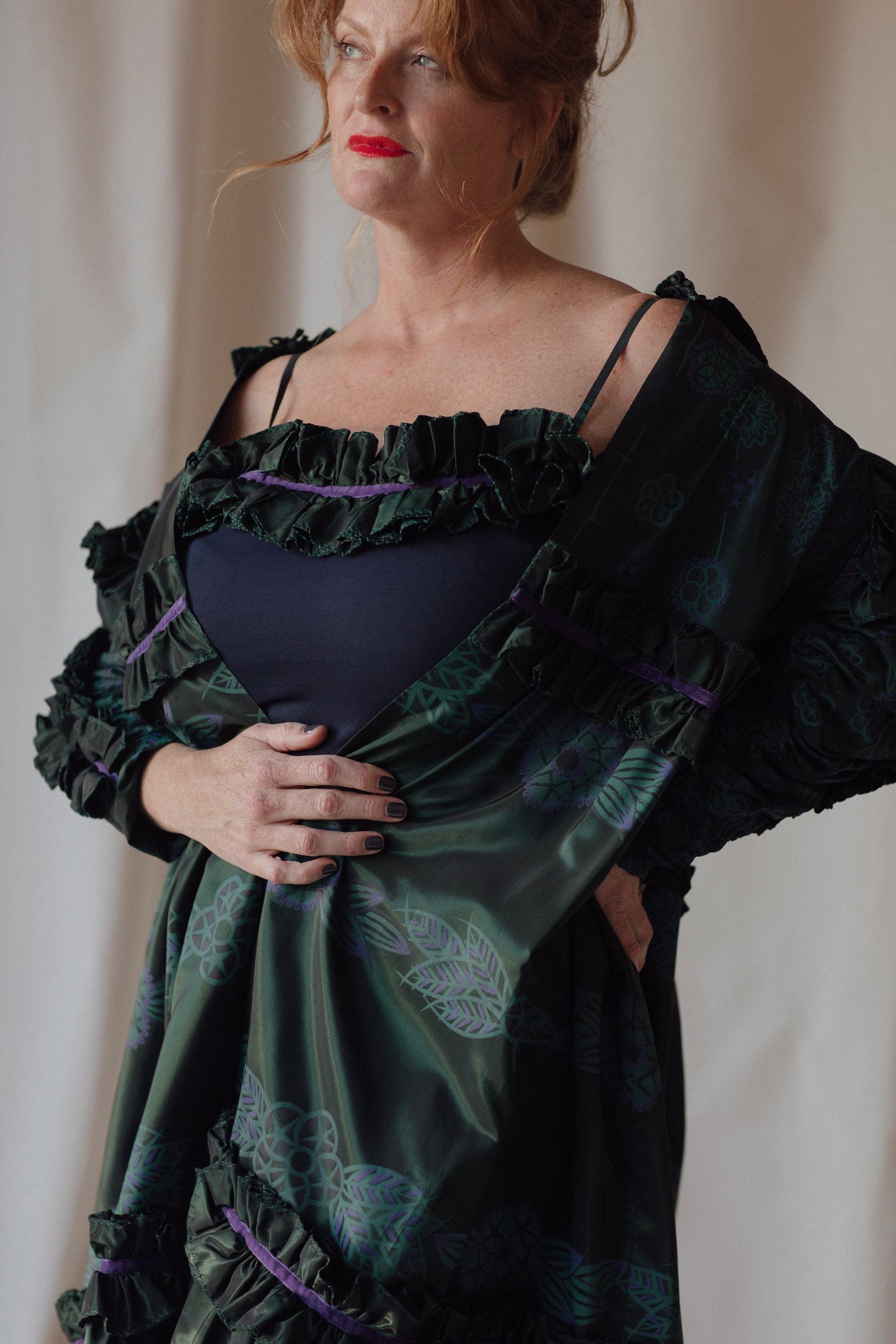 Zandra Rhodes Silk Gown and Coat Set