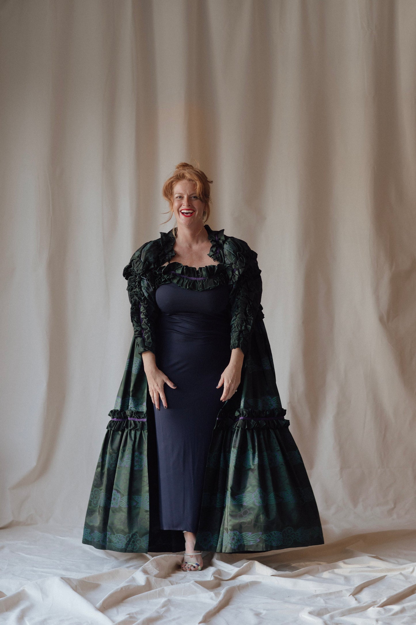 Zandra Rhodes Silk Gown and Coat Set