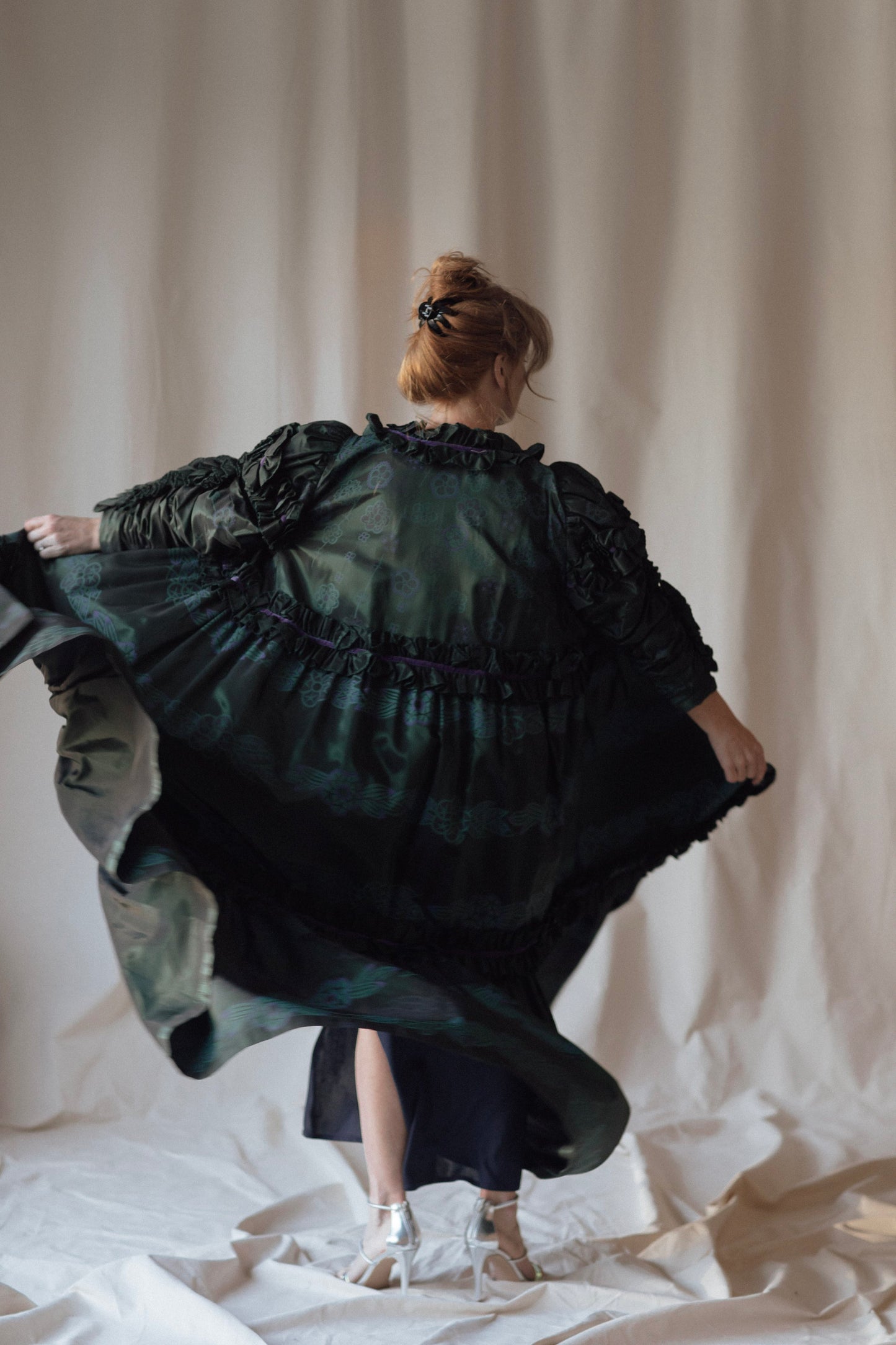 Zandra Rhodes Silk Gown and Coat Set