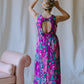 Wild Orchid Floral Silk Gown