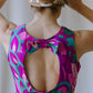 Wild Orchid Floral Silk Gown