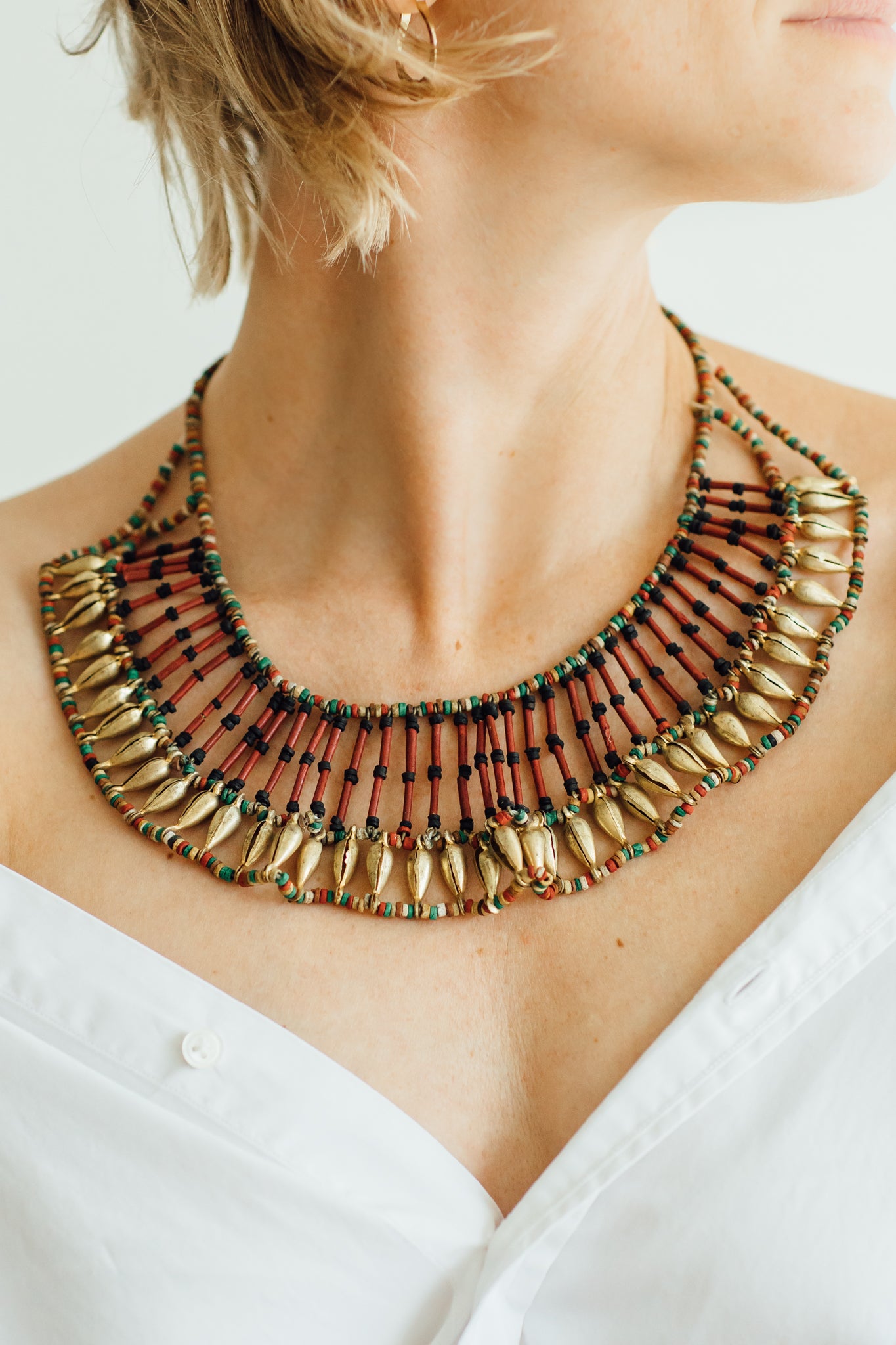 Cleopatra Beaded Collar Necklace