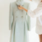 Seafoam Mohair Double-Breasted Coat