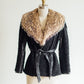 Schumacher Black Jacket with Fur Collar