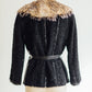 Schumacher Black Jacket with Fur Collar