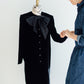 Valentino Black Velvet Shift Dress with Bow