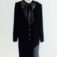 Valentino Black Velvet Shift Dress with Bow