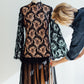 Mitzy Black Lace Drop-Waist Party Dress