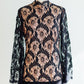 Mitzy Black Lace Drop-Waist Party Dress