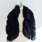 Revillon Black Mongolian Lamb Shearling Bomber