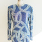 Periwinkle Sequined Deco Gown