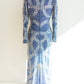 Periwinkle Sequined Deco Gown