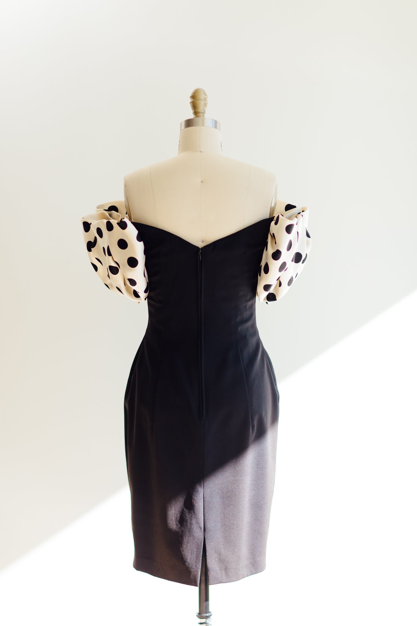 Polka-dot Bubble Sleeve Party Dress
