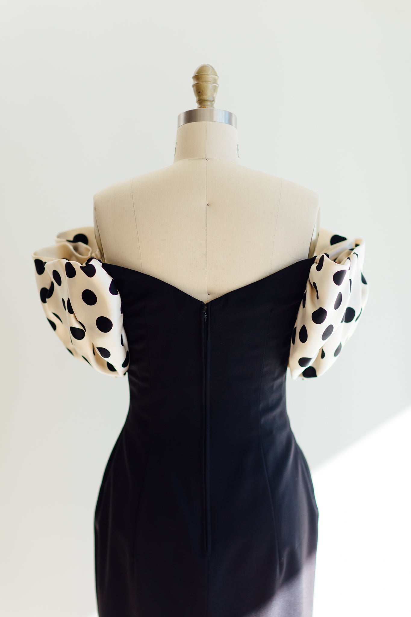 Polka-dot Bubble Sleeve Party Dress