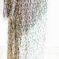 Silver Shag Beaded Fringe Gown