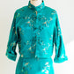 Giana Green Silk Brocade Dress Set