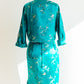 Giana Green Silk Brocade Dress Set