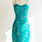 Giana Green Silk Brocade Dress Set